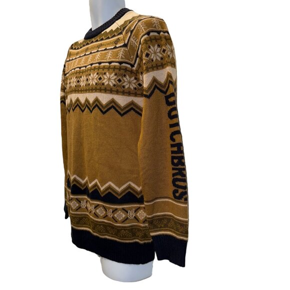 Rare Dutch Bros Brothers Christmas Sweater Mens S Brown Windmill Fair Isle - Picture 5 of 9